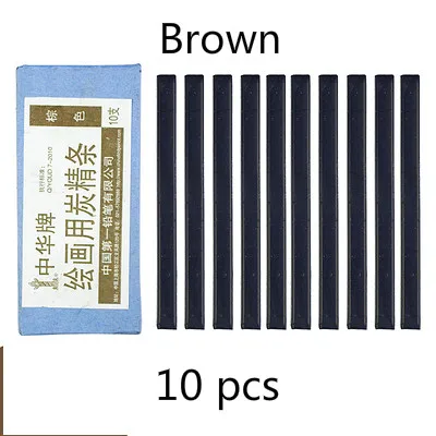 Brown 1 box Черный уголь, брусок коричневый темно-серые растворимые в воде черный угольный карандаш дизайн Тип карандаш для рисования скетчей Рисование набросков расходные материалы - Характеристики: Brown 1 box