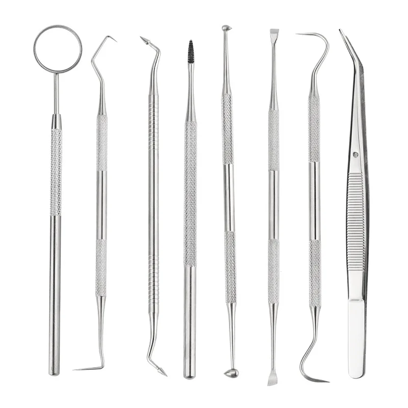 Pet teeth cleaning 8-piece set descaling and fresh breath tools to remove dental calculus |
