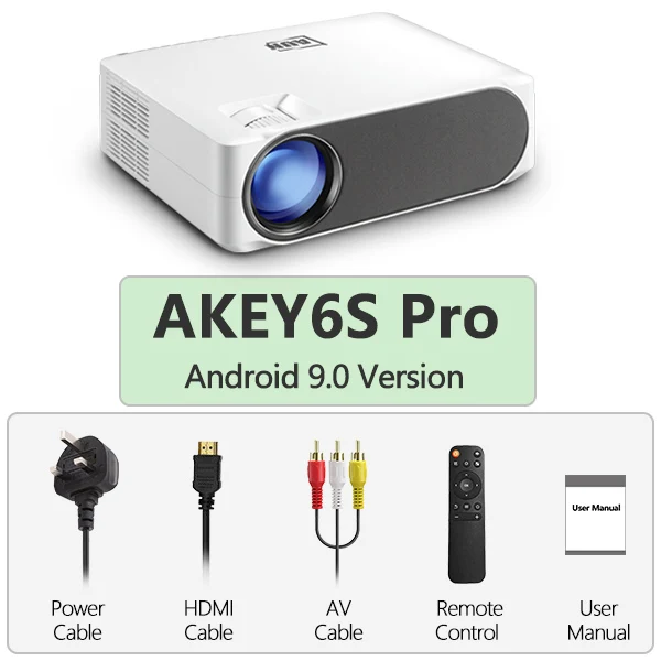 Мини проектор AKEY6 Pro AUN 