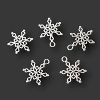 20pcs silver plated petals pendant earrings bracelet metal supplies diy charms jewelry crafts making 2017mm a2324
