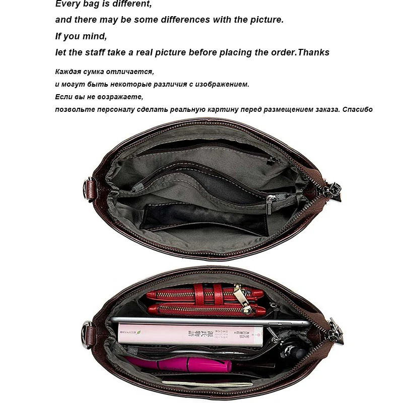 Сумка MVA женская кожаная саквояж на плечо клатч кросс боди мессенджер|Сумки с