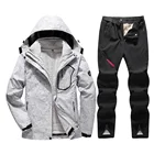 Зимний плотный теплый женский лыжный костюм, водонепроницаемый ветрозащитный костюм для катания на лыжах, сноуборде, куртка, брюки, женский зимний костюм