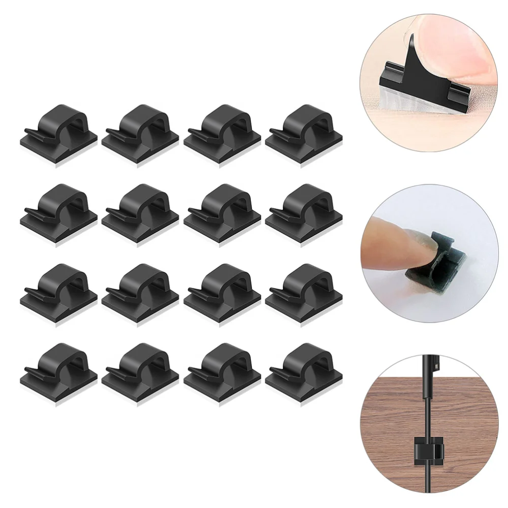 

50 Pcs Mini Outdoor Cable Clips Light Clips Decoration Clips Self Adhesive Hook