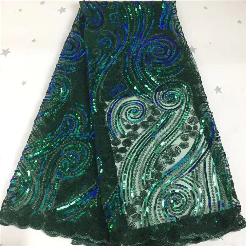 2020 желтая африканская кружевная ткань зеленое кружево высокого качества с