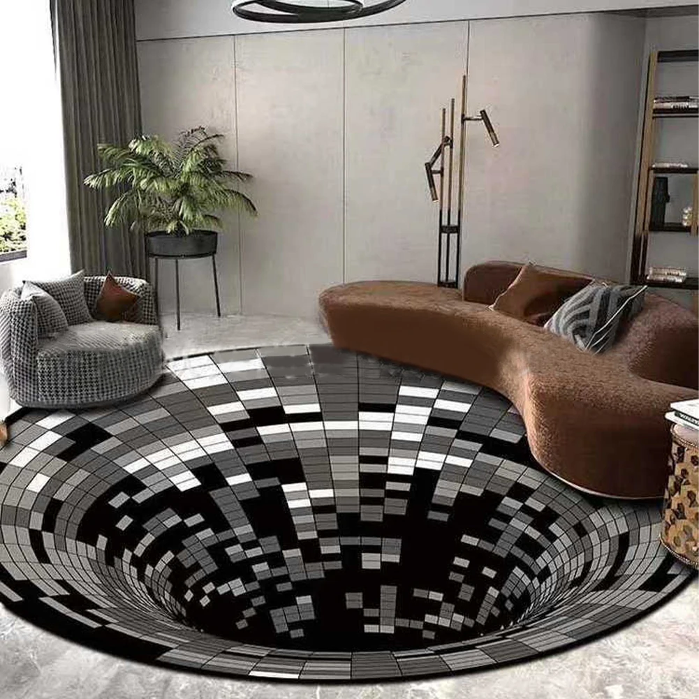 Оптические иллюзии коврики впитывающие воду моющиеся для гостиной полиэстер
