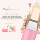 Ультразвуковой аппарат для очистки кожи лица Очищение пор кожи Черноголовых Удаления морщин массаж вибрировать глубокий уход за кожей лица очистки лопатка для кожи 2 шестерни