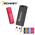 Флеш-накопитель Usb Techkey, 256 ГБ, 64 ГБ, 32 ГБ, 4 Гб, цветной
