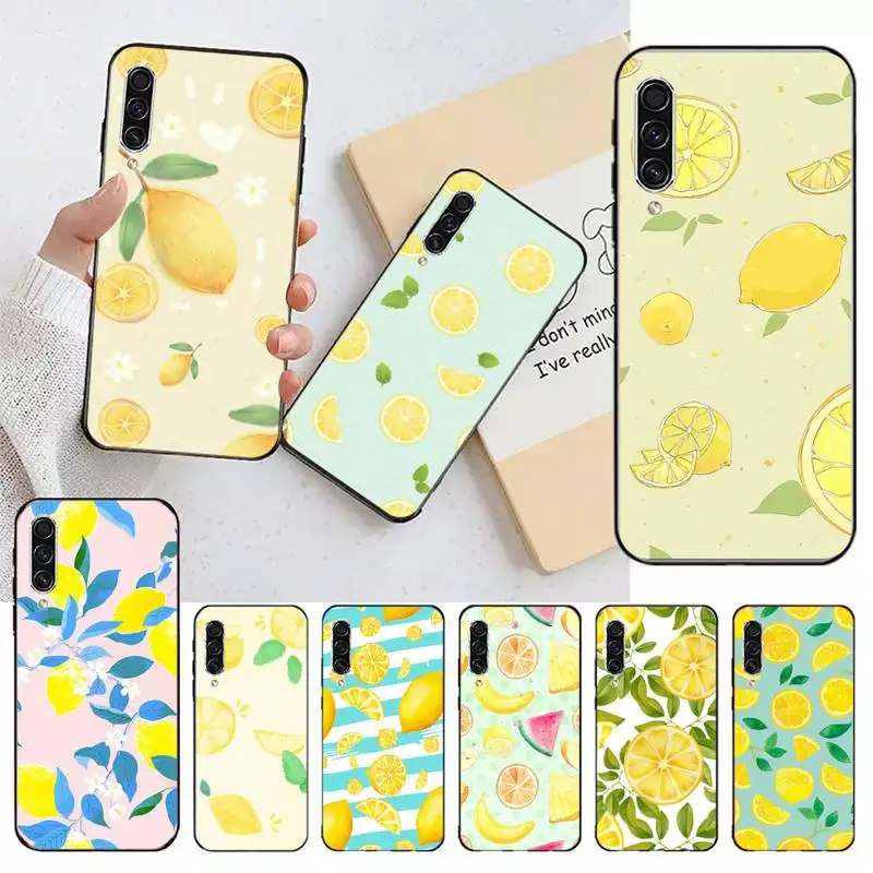 

lemon summer fruit yellow pattern Phone Case For Samsung galaxy A S note 10 12 20 32 40 50 51 52 70 71 72 21 fe s ultra plus
