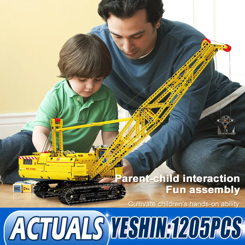 

Mould King 17001 MOC Technical Car APP RC Motorized Crawler Crane Set Engineering Truck Building Blocks Kids Toy Christmas Gifts