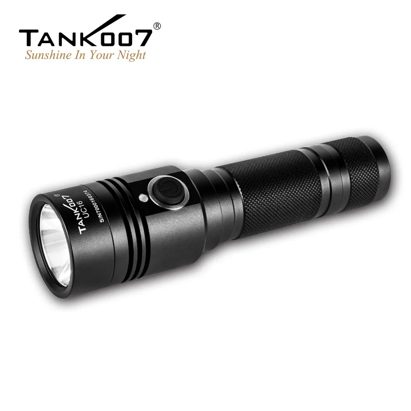 Bestellen 2019 High Power Tank007 UC16 USB Aufladbare Taschenlampe CREE T6 3 Modus LED Taschenlampe Mit USB Kabel Und 18650 Batterie