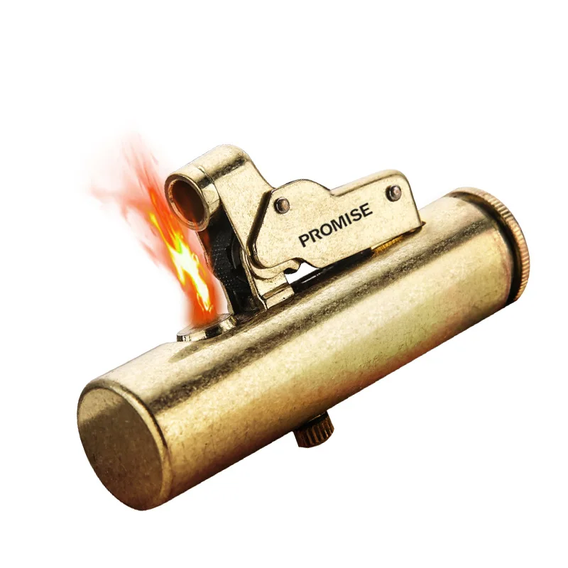 

Classic Retro Creative Lighter Press Kerosene Cigar Cigarette Igniter Men Nostalgic Pure Copper Lighter Collectioncigarette