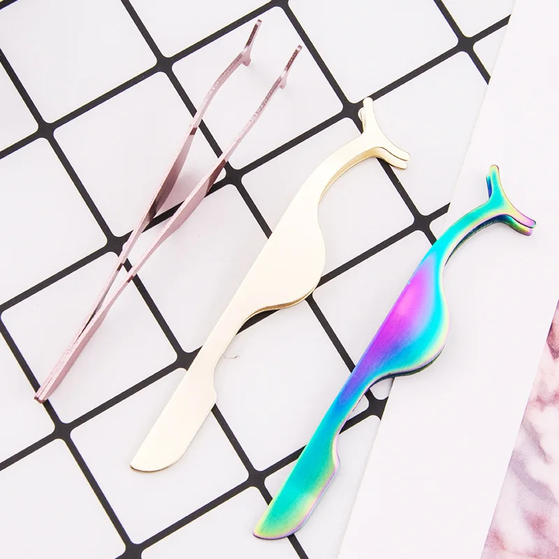 Пинцет для наращивания ресниц аппликатор макияжа зажим удаления накладных