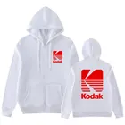 Мужской кардиган на молнии с капюшоном Kodak, винтажный свитшот в стиле ретро для фотосъемки, худи