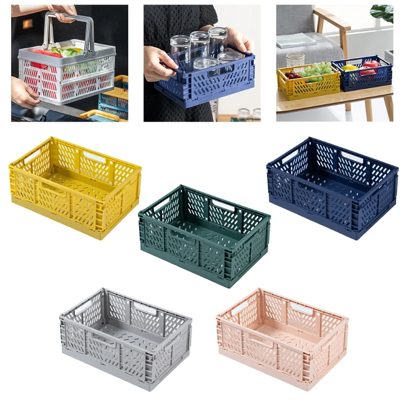 Прямоугольная ажурная корзина для хранения пластиковый сетчатый Настольный