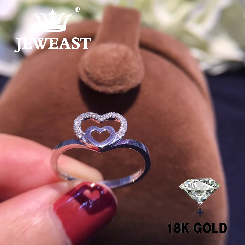 Кольцо из чистого золота 18 К с натуральным бриллиантом 2019 | Украшения и