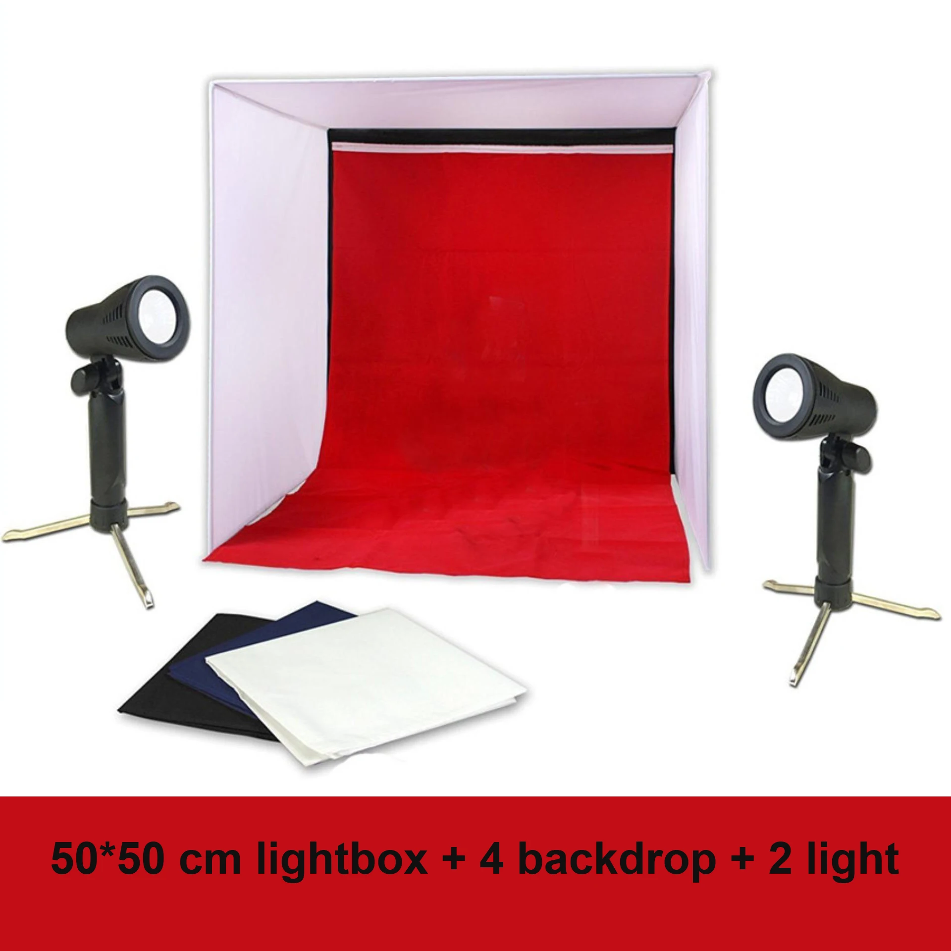 50x50 with light kit 40*40 см складной мини-светильник, софтбокс для фотостудии, светодиодный светильник, софтбокс для фотостудии, софтбокс для палатки, софтбокс, куб-бокс - Цвет: 50x50 with light kit