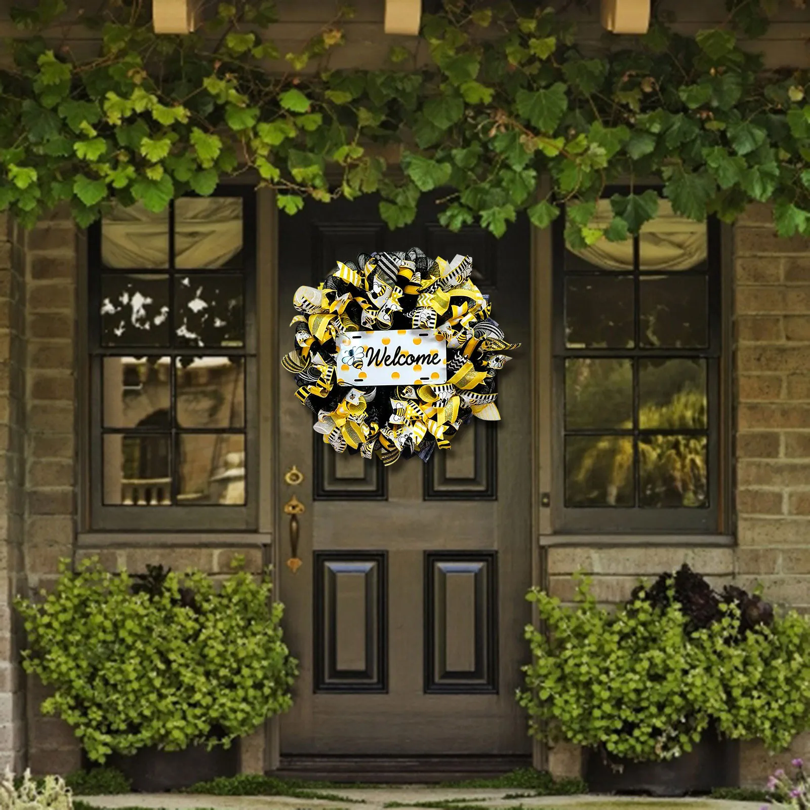 

Simulation Leaf Bee SunflowerWreath Artificial Garland Hanging Pendants Wedding Room Decoration Teenager Deco Chambre Fille