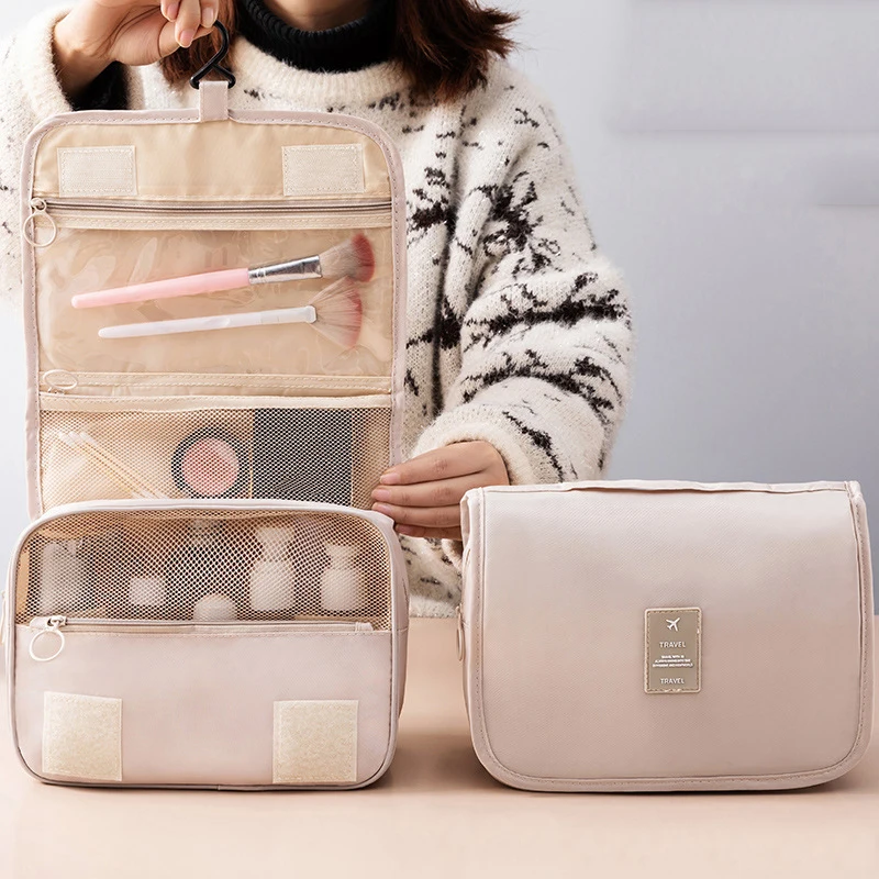 

Fashion hanging wash bag hook cosmetic bag portable travel eco friendly large capacity women's men's wash storage bag