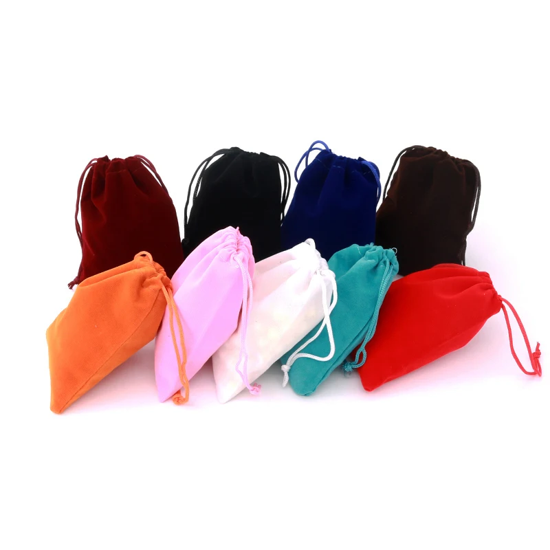 Wholesale 5pcs/lot Jewelry Packing Velvet packaging Bags Drawstring Earring bags Pouches Customized Logo Over 100pcs Costs Extra | Украшения