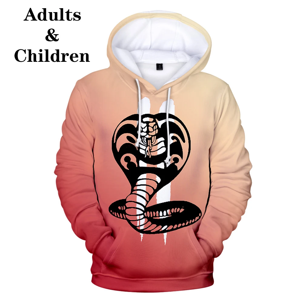 

Suitable Cobra Kai Popular Fashion Harajuku Kid 3D Hoodies Cobra Kai Children Boy Girl Men Women Sweatshirt Autumn 3D Hooded Top