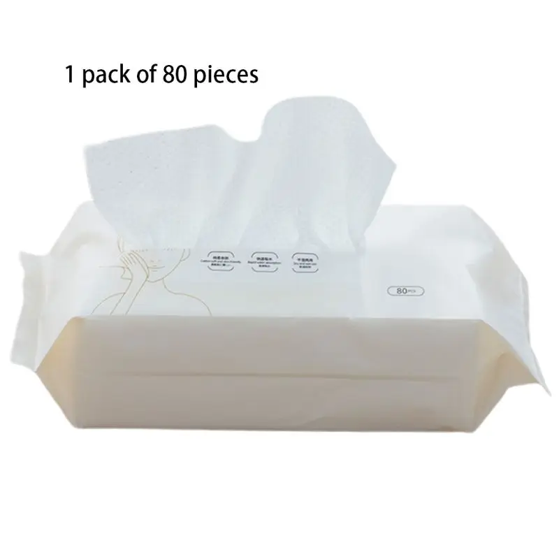 80 шт./упак. одноразовые для лица из чистого хлопка ткани Полотенца салфетки