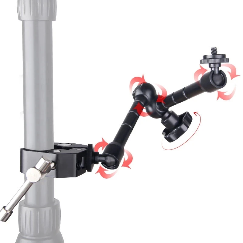 11 Inch Adjustable Friction Articulating Magic Arm + Super Clamp for DSLR LCD Monitor LED Flash Light Camera Accessories | Электроника