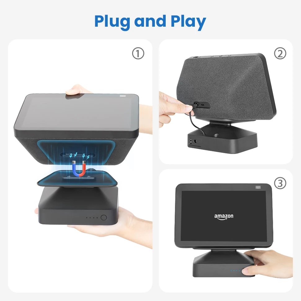 GGMM ES8 15000mAh Battery Base For Amazon Echo Show 8 Portable Rechargable Dock Station Mount Holder Display | Электроника