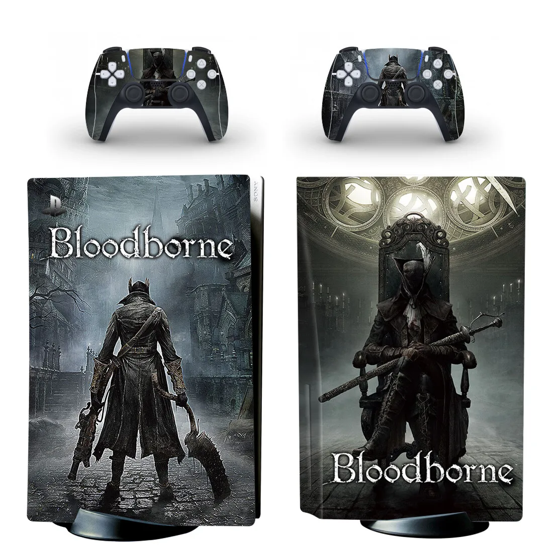 

Bloodborne Standard Disc Skin Sticker Decal for PlayStation 5 Console and 2 Controllers PS5 Disk Skin Vinyl