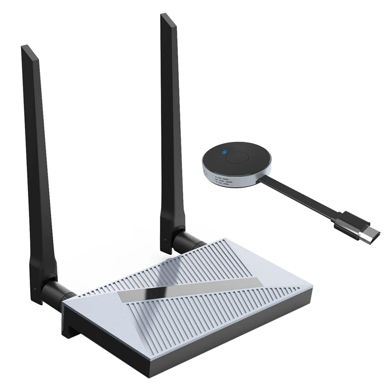 

Wireless HDMI-Compatible Transmitter and Receiver, Wireless Mini Projector 4K @30Hz for Laptop Phone to HDTV Projector