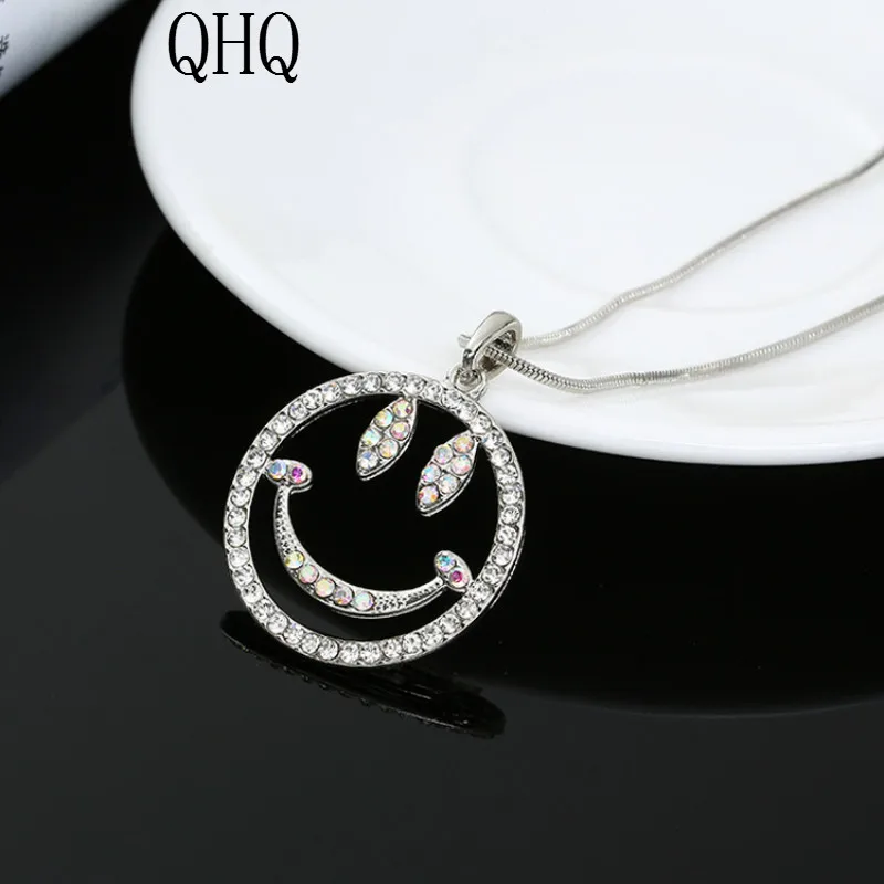 QHQ pendant necklace chocker chain best friends female accessories jewelry zirconia pearl natural stone gifts jewellery | Украшения и
