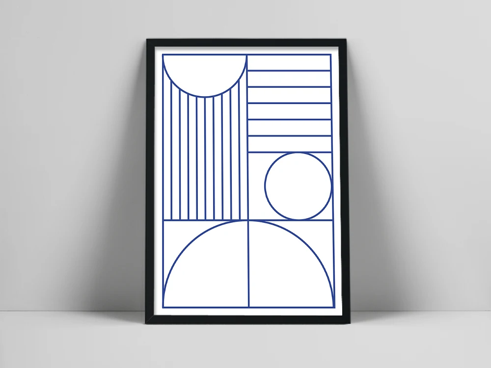 Bauhaus стильная настенная Картина на холсте минималистичный Золотой постер и