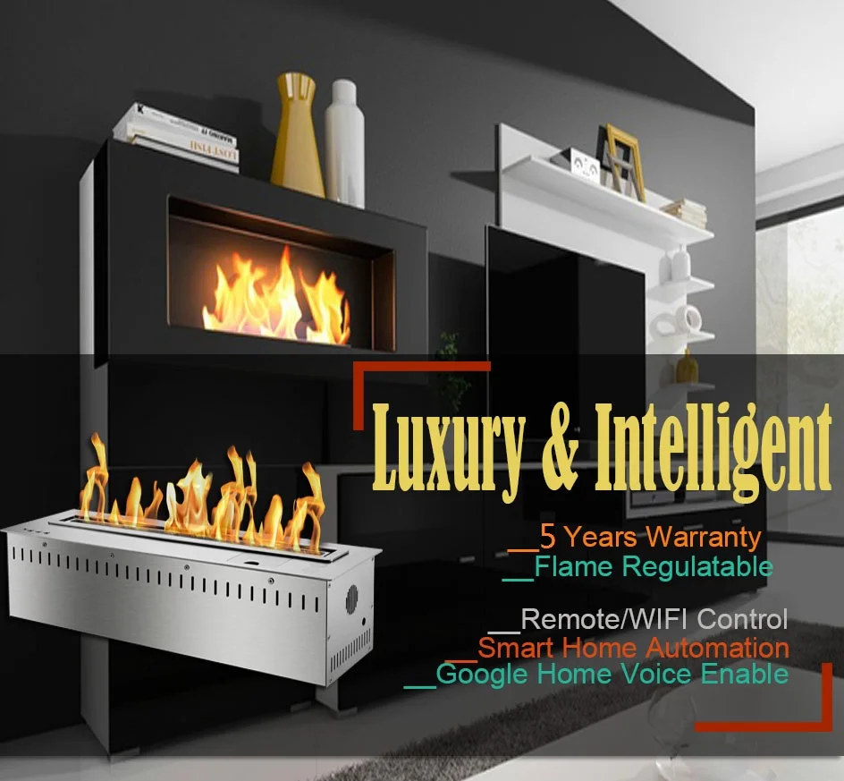 

Inno-Fire 36 inch modern fireplace ethanol remote control fireplace