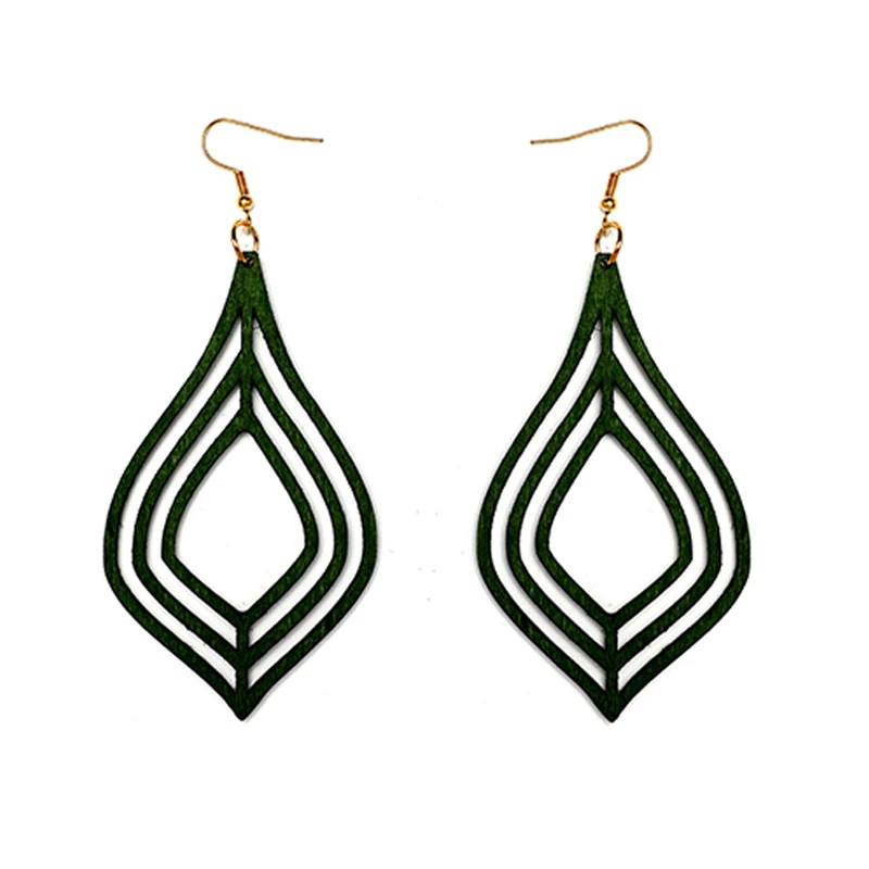 Простые висячие серьги YULUCH Pop для девушек красные черные женщин модные длинные