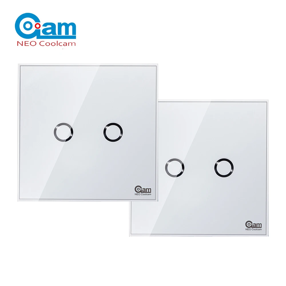 2 шт. настенный светильник COOLCAM NAS SC01Z Z wave Plus переключатель 2CH Gang домашняя