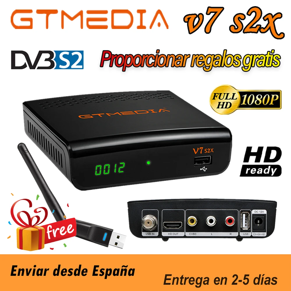 1080P приемник Gtmedia V7 S2X спутниковый ресивер full hd powerd от V7S HD USB Wifi бесплатно H.265 gtmedia