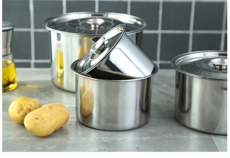 304 миска из нержавеющей стали тушеная для супа Ramen лапши кухонная яиц с крышкой десертная рисового супа|Набор