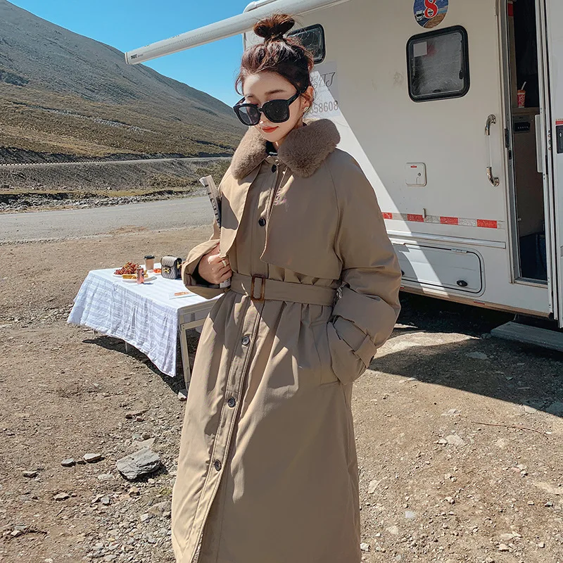 

Cotton jacket women's mid-length 2020 winter new Korean version of loose tooling cotton-padded jacket jacket plus velvet