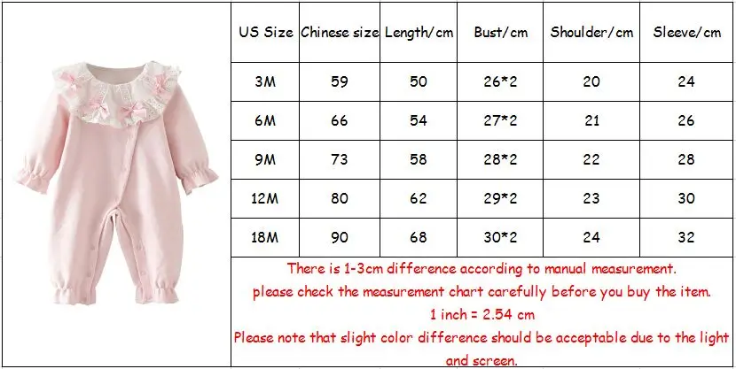 

Baby Girls Romper Autumn Lace Thick Baby Princess Romper For Newborn Baby party clothes Baby jumpsuits pink with Bow 0-2Y
