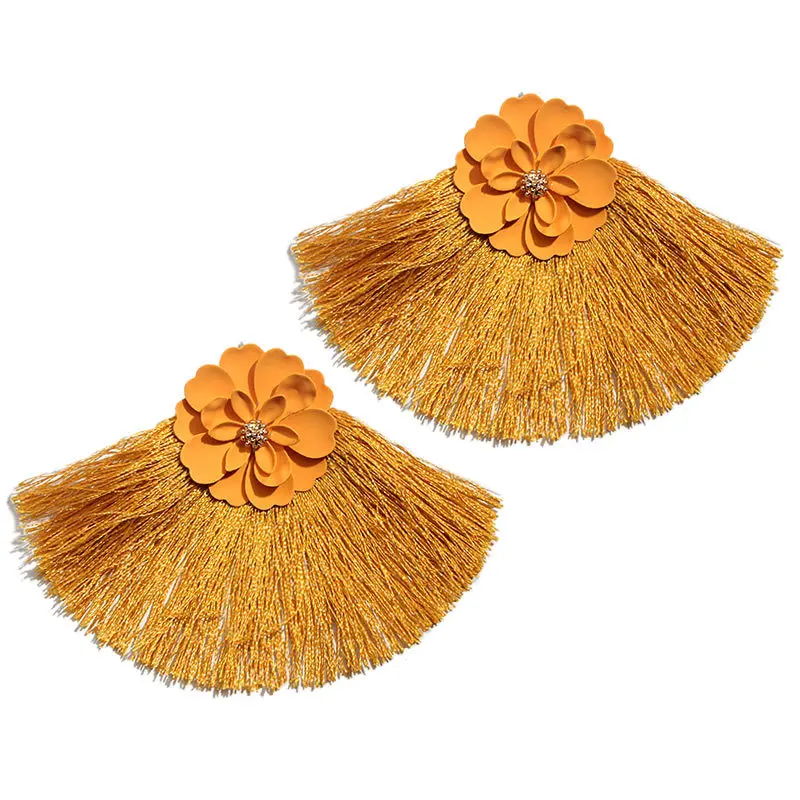 Корейские серьги с подвеской в виде цветка для женщин богемные этнические Brincos