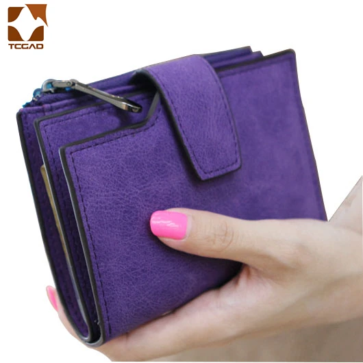 

short wallet women's leather genuine small zip women's purse small coin sac femme 2019 Luxury brand porte feuille ladies wallet