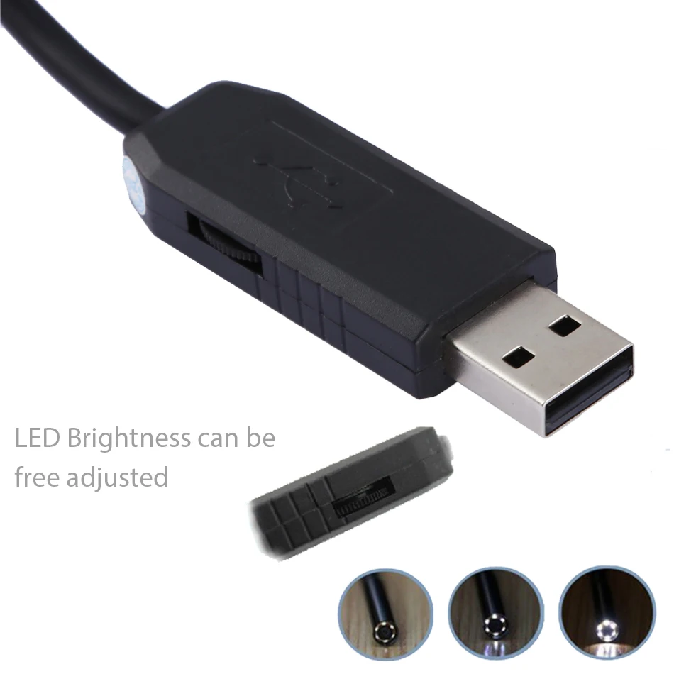 Водонепроницаемая мини-камера USB Бороскоп с высоким разрешением 2 МП 9 мм трубка