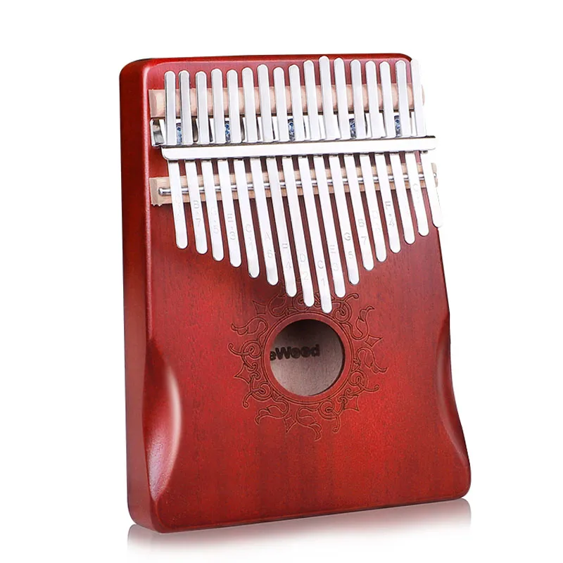 

Kalimba 17 Keys Thumb Paino Made By Single Board with Accessaries, Portable Mbira Sanza African Finger Piano Creative Music Box