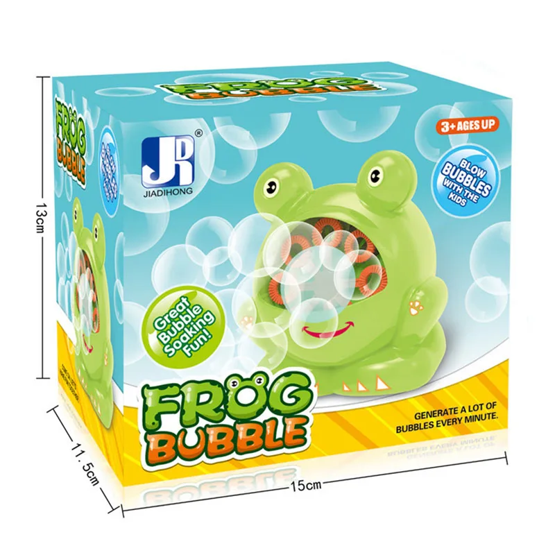 

Automatic Bubble Machine Gun Cute Frog Soap Bubble Maker Blower Outdoor Kids Toys Child Summer Funny Electric Toy