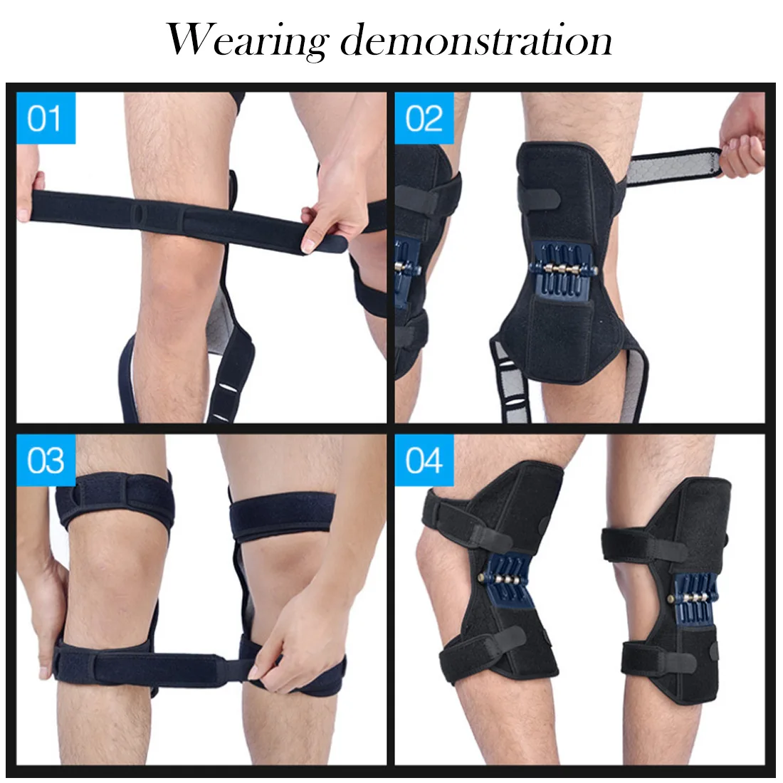 Одна пара шарнирных поддерживающих наколенников| |