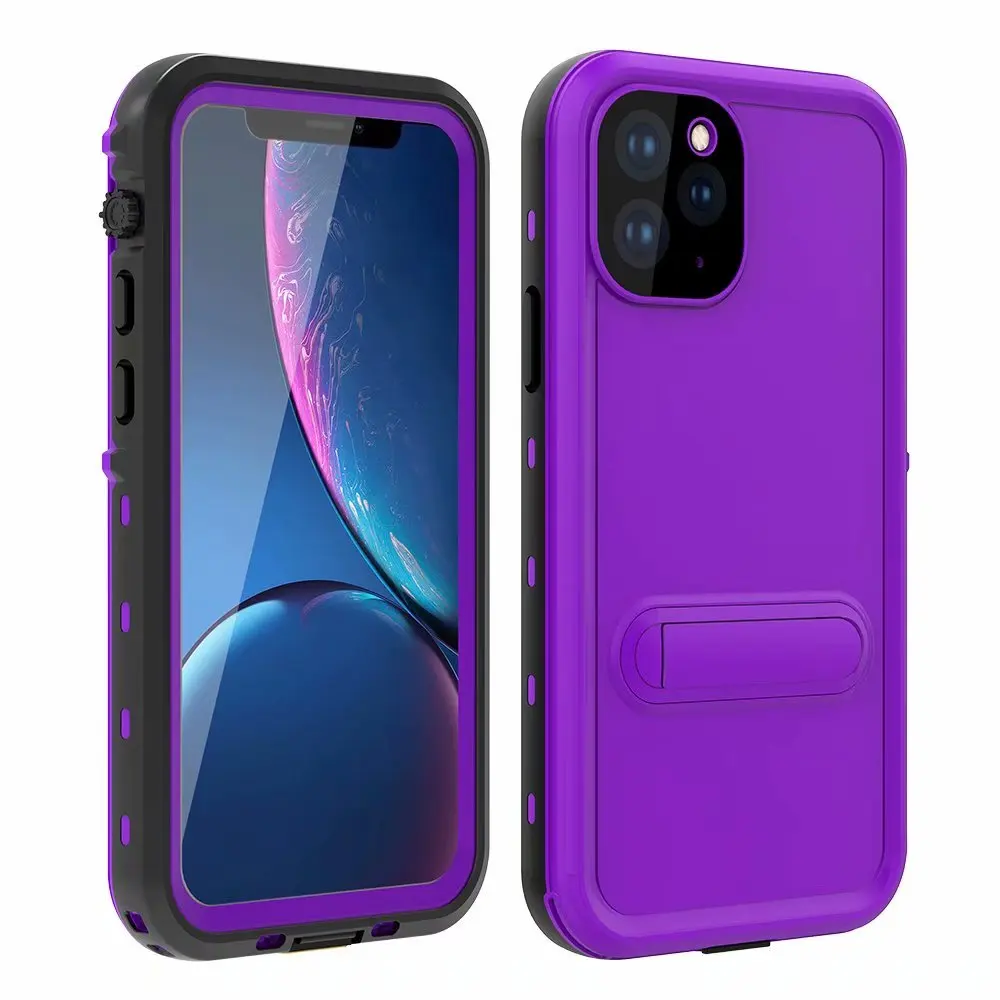 Purple Водонепроницаемый чехол для iPhone 11 Pro Max X XS противоударный чехол для плавания и дайвинга чехол для PhoneX XS Max подводный держатель чехол - Цвет: Purple