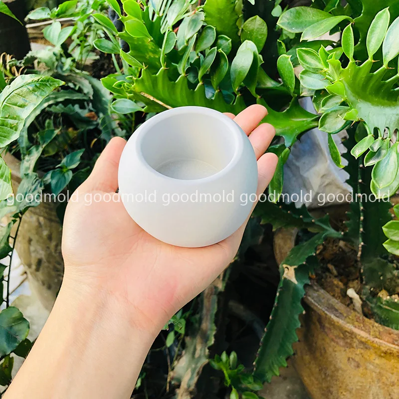 Силиконовая форма для бетонных цветов большого размера сферических цементных