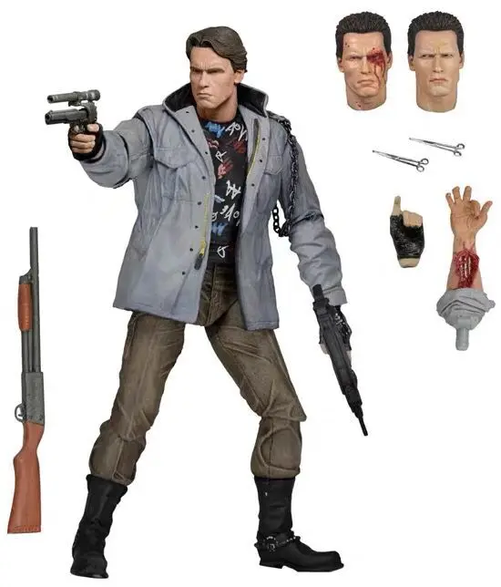 NECA Terminator Ultimate T-800 Tech Noir / olice Station Assault экшн-фигурка в масштабе 7 дюймов