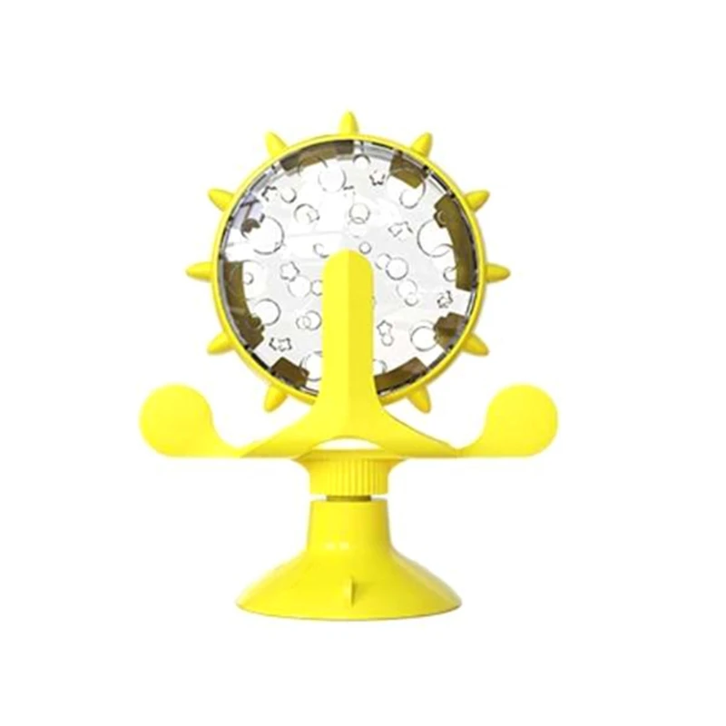 

Cat Slow Feeder Windmill Treat Dispensing Dog Puzzle Toys Powerful Suction Cup Pet Treat Toy Puzzle Feeder Turntable