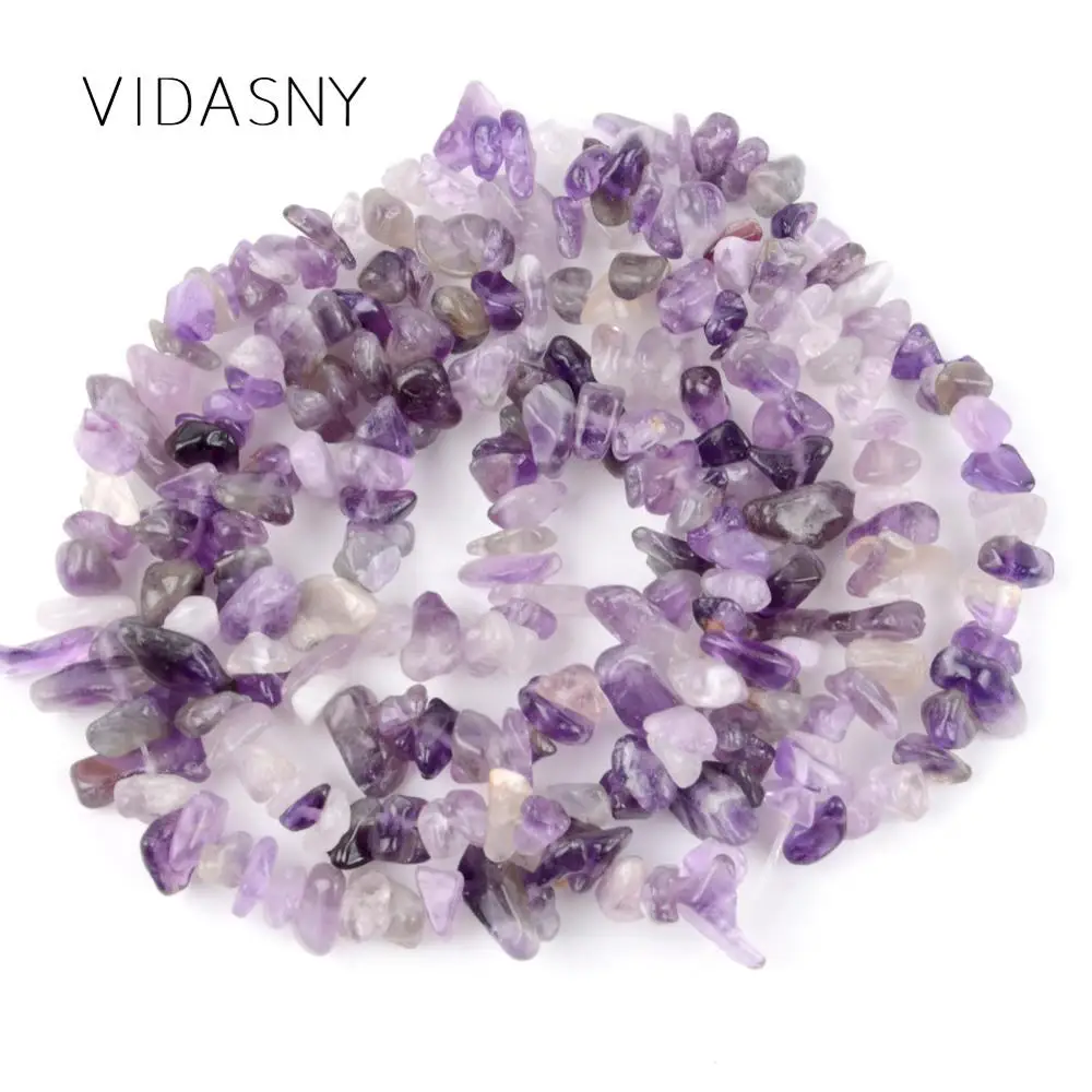 Бусины Из Натурального аметиста гравий неправильной формы для изготовления