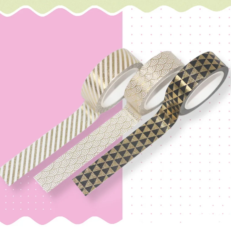 

10Pc Decorative Washi Tape Set Adhesive Tape DIY Scrapbooking Paper Photo Album Masking Tape